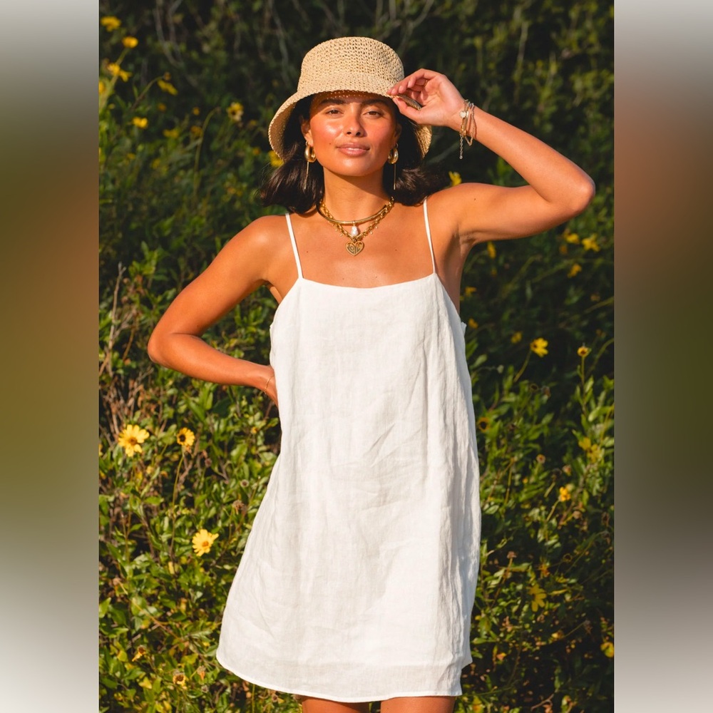 Sicily Linen Mini Dress | Size Small